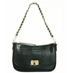 INC Black Croco Holliee Xbody Bag Purse